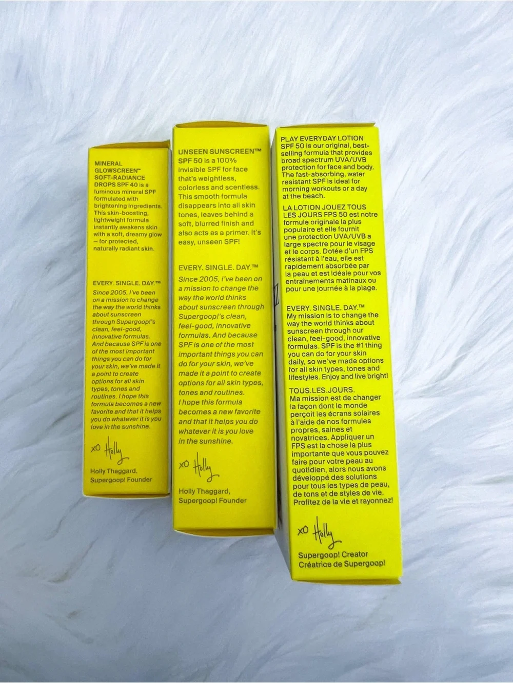 Supergoop! SPF Trio Bundle: Unseen Sunscreen + Glow Screen + Play Lotion NIB ☀️